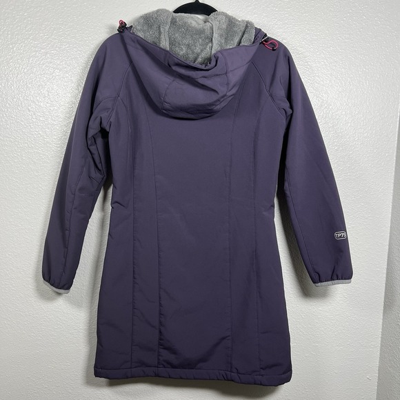 Trespass Purple Women's S Long Softshell Jacket Hooded Fleece Lined Waterproof - Picture 10 of 10